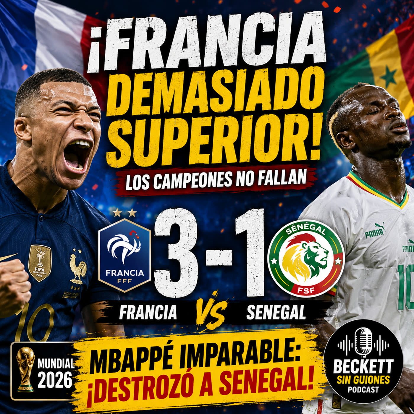 🇫🇷 ¡Francia NO Perdona! Senegal 🇸🇳 Soñó… y Terminó Goleado