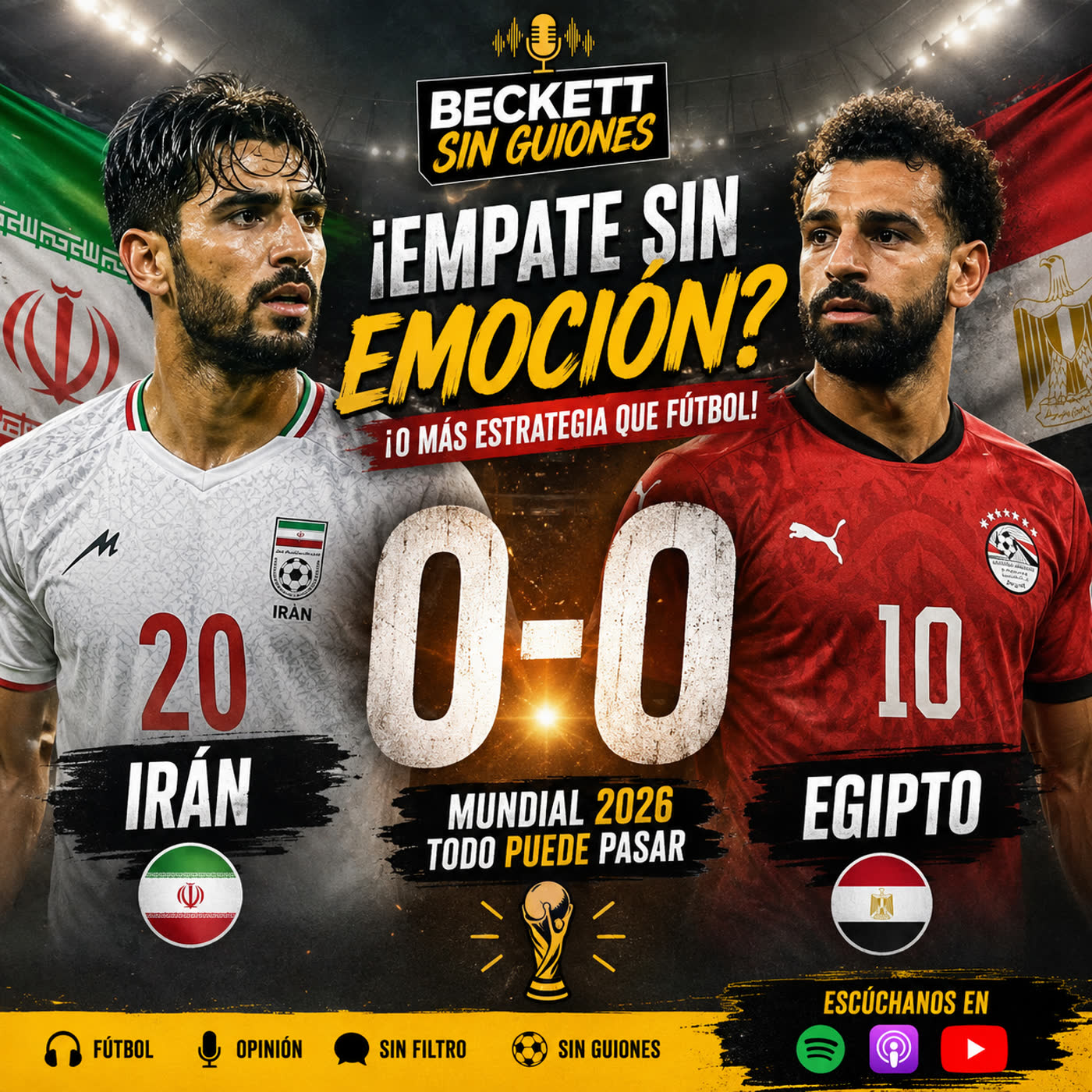 ¡El empate que complica a Irán 🇮🇷 y Egipto 🇪🇬 en la Copa del Mundo!