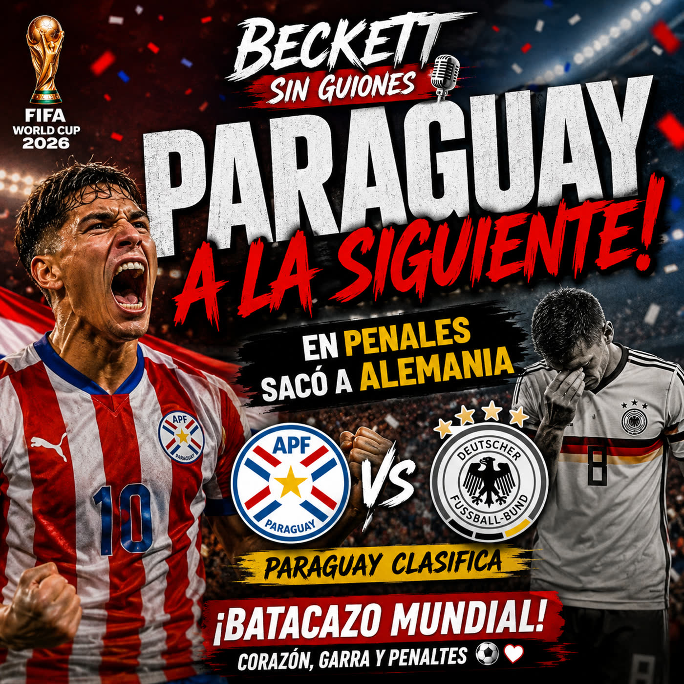¡Paraguay 🇵🇾 elimina a Alemania 🇩🇪 y sacude el Mundial 2026!