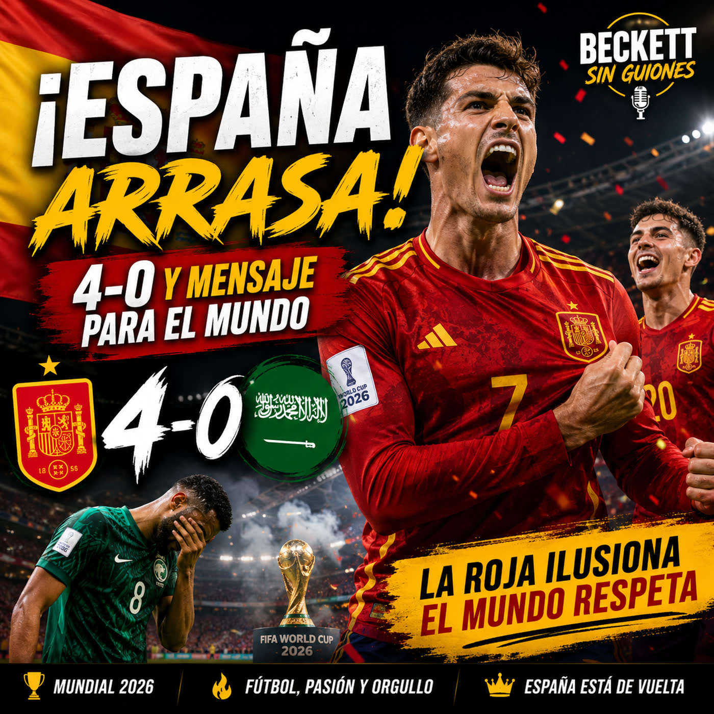 ⚽ ¡BAÑO DE FÚTBOL! España 🇪🇸 aplasta a Arabia Saudita 🇸🇦 y deja un mensaje claro