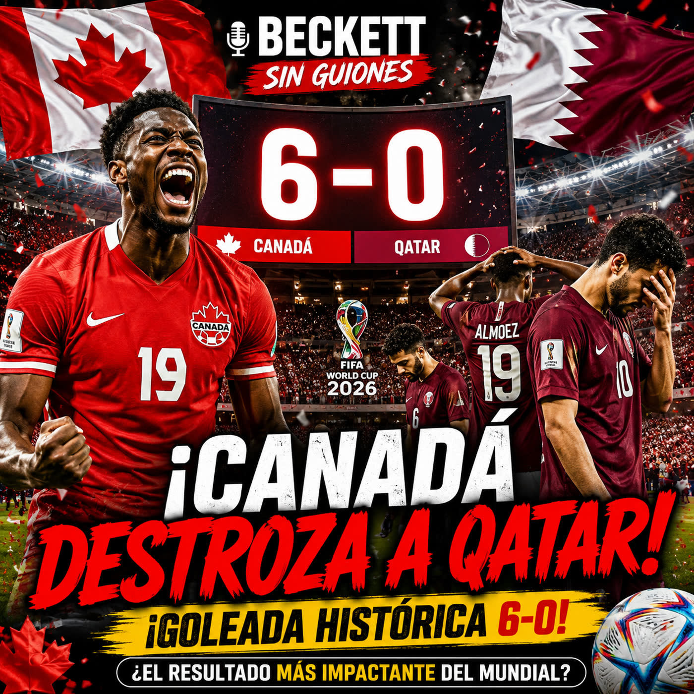 🚨 ¡Escándalo en el Mundial! Canadá 🇨🇦 aplasta a Qatar 🇶🇦 sin piedad