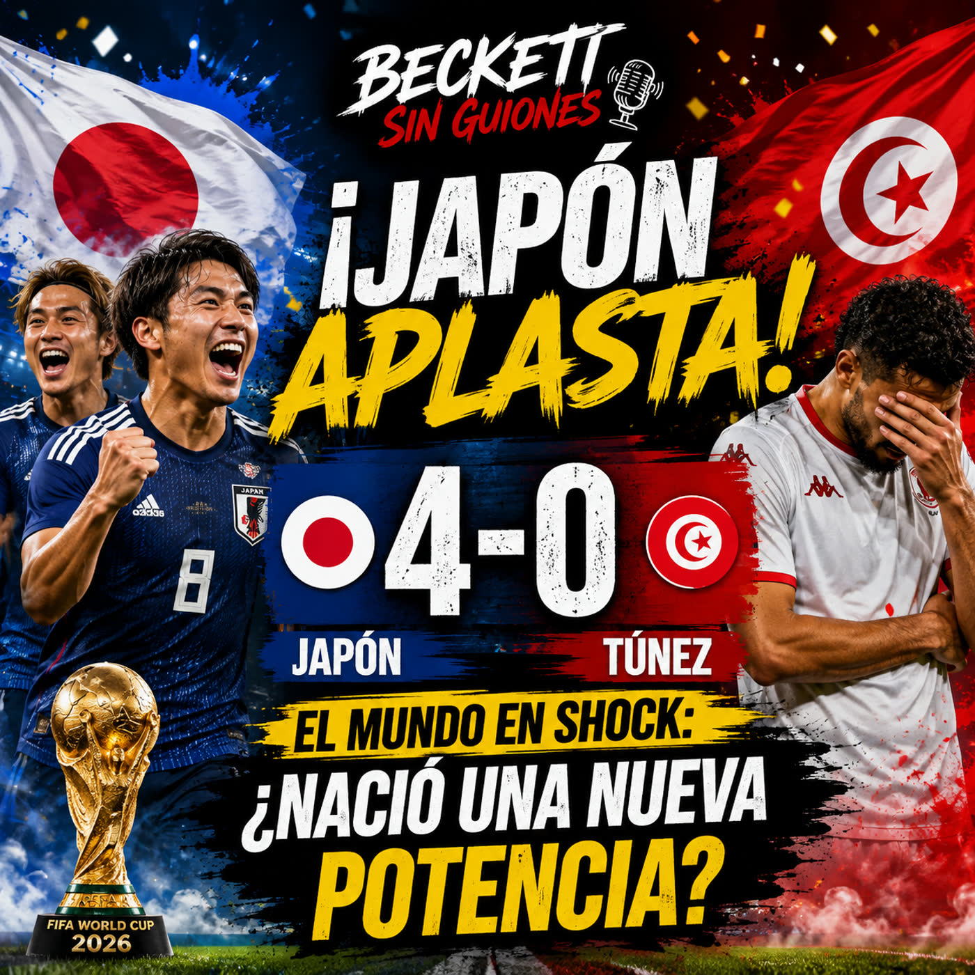 🇯🇵 ¡JAPÓN HUMILLA A TÚNEZ 🇹🇳 ! El 4-0 que hizo temblar el Mundial