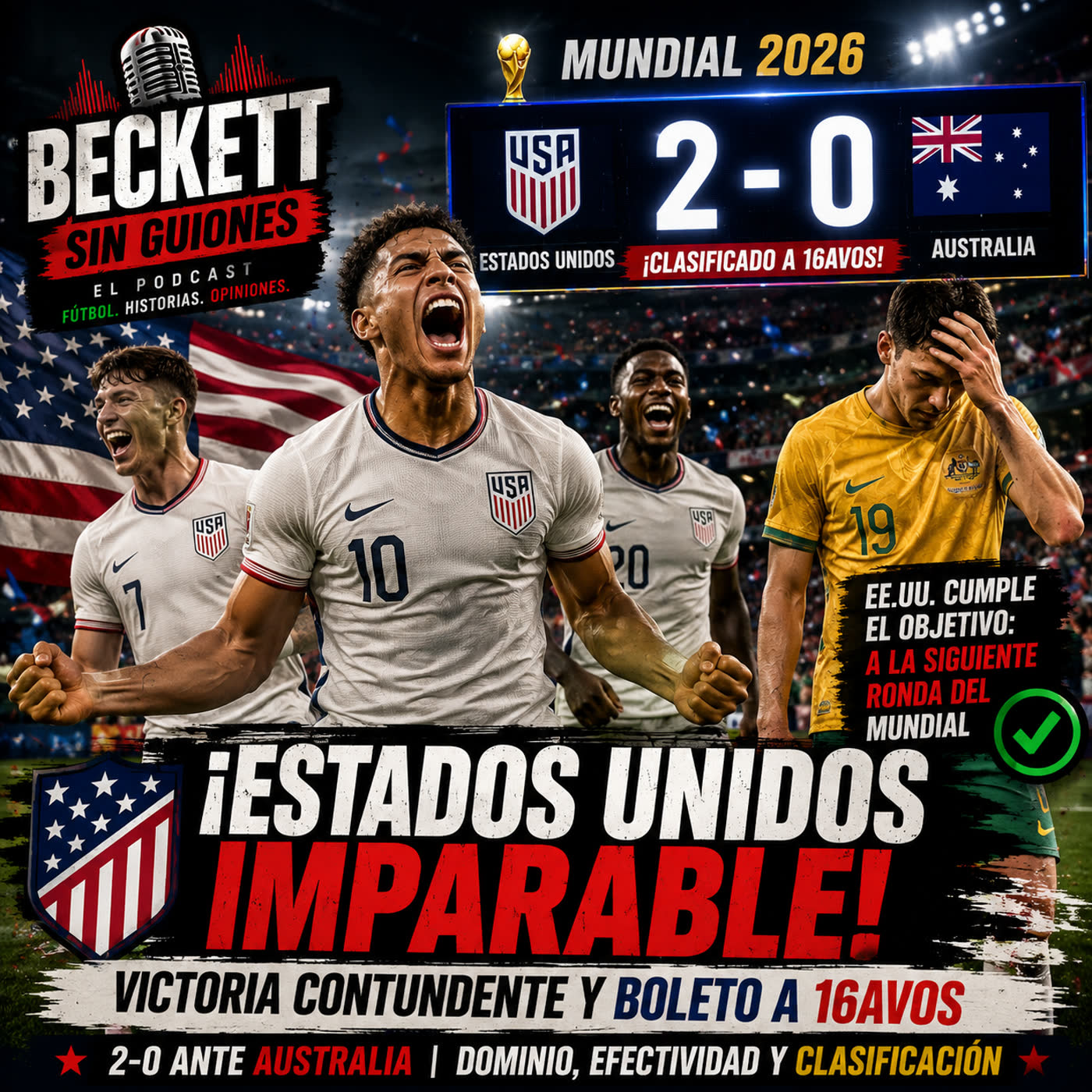 🇺🇸 ¡Estados Unidos Ya Está en la Siguiente Ronda y Manda un Mensaje al Mundial!