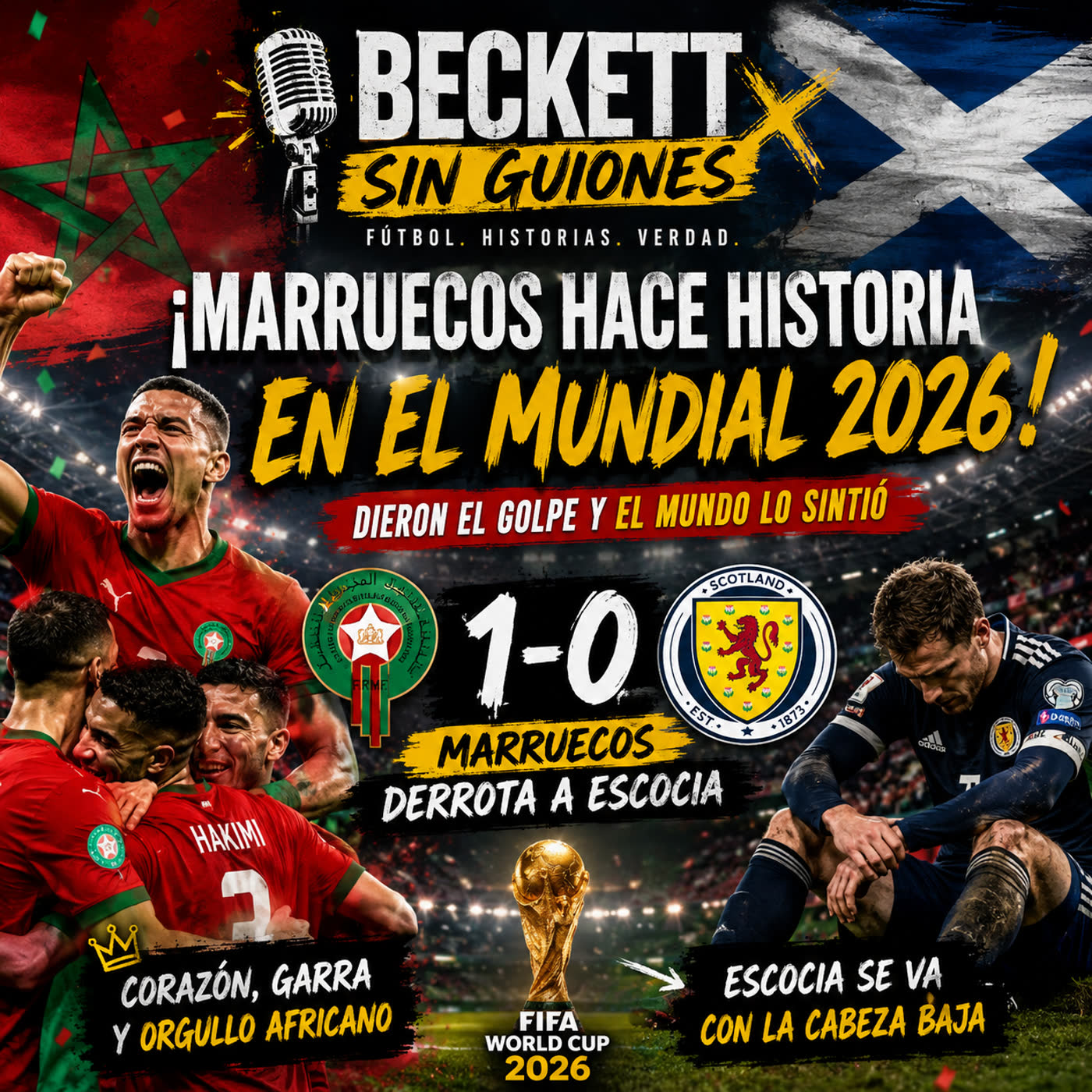 🔥 ¡Nadie Lo Vio Venir! Marruecos Deja a Escocia Contra las Cuerdas