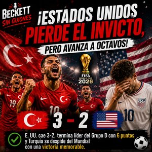 ⚽ Turquía 🇹🇷 se despide con la frente en alto tras vencer a EE. UU. 🇺🇸