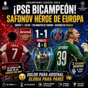 ¡SAFONOV SE VISTIÓ DE HÉROE! PSG BICAMPEÓN DE EUROPA