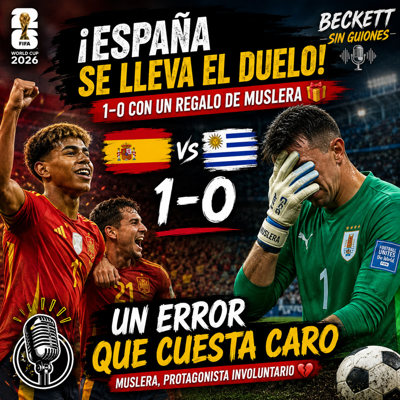 ¡EL BLOOPER DEL MUNDIAL! Muslera le entrega la victoria a España 🇪🇸