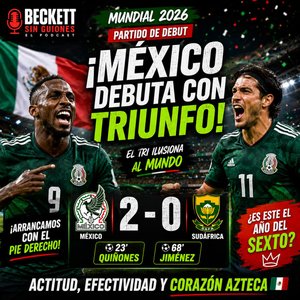 México gana el partido inaugural del mundial 2026