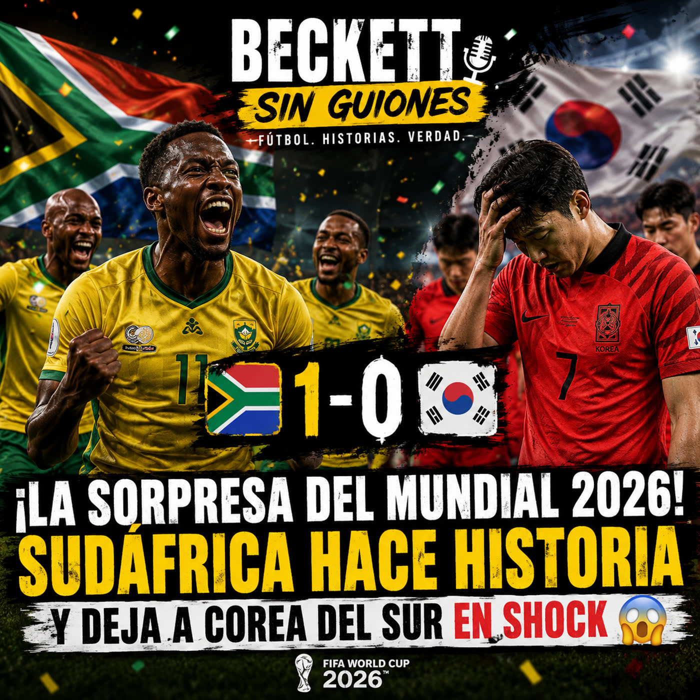 🔥 Corea del Sur 🇰🇷 cae… ¡y Sudáfrica 🇿🇦 hace historia en el Mundial!
