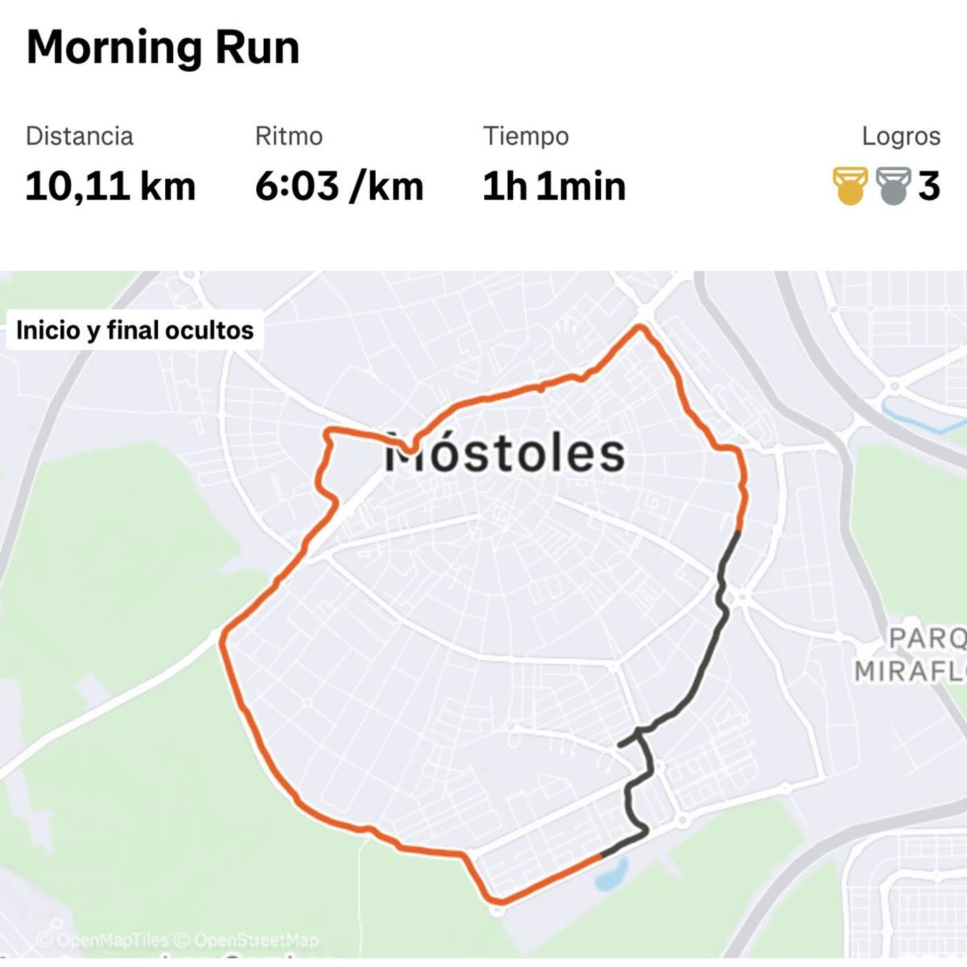 94,9 - 10km suaves y con agujetas en las piernas
