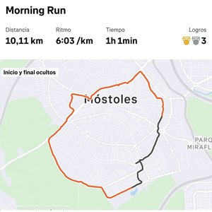 94,9 - 10km suaves y con agujetas en las piernas