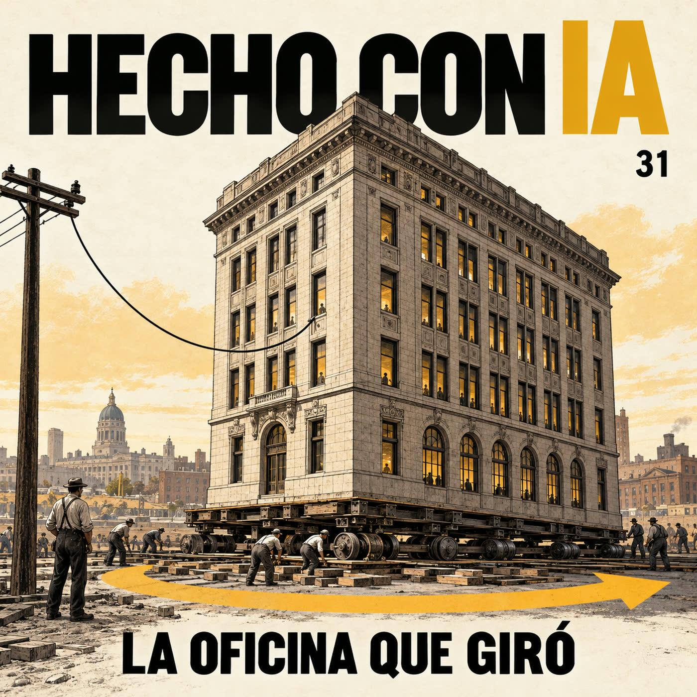 La oficina que giró mientras trabajaban