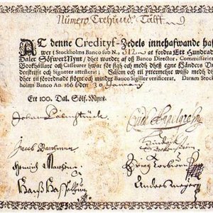 Primer billete emitido en Europa