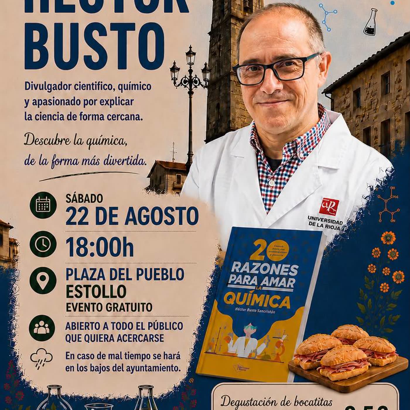A micro descubierto desde la plaza de Estollo (La Rioja)