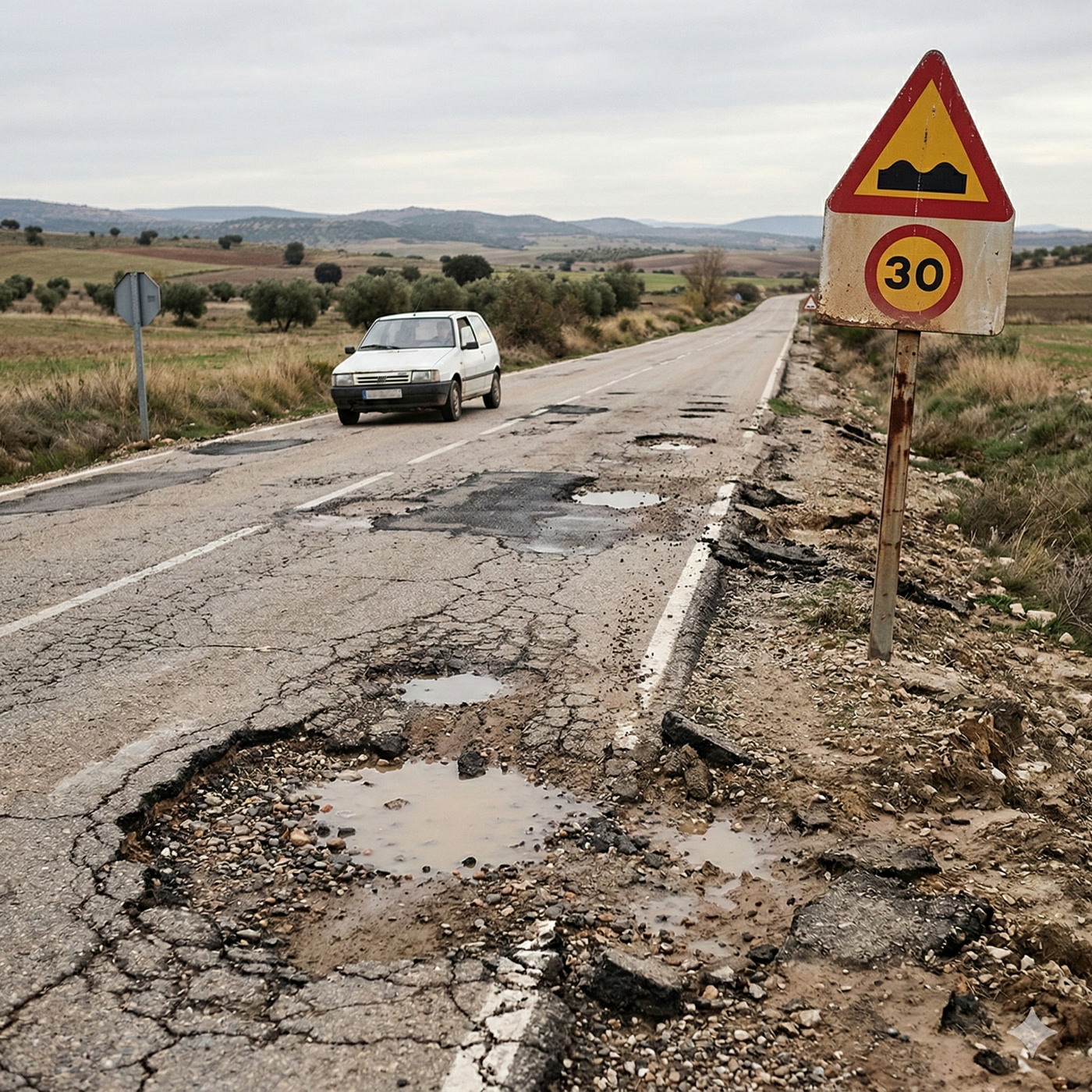Las carreteras están rotas