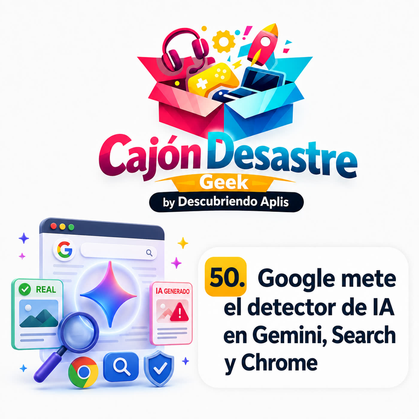 50. Google mete el detector de IA en Géminis, Buscador y Chrome