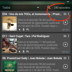 16. Més de 240 PrestoCast pendents