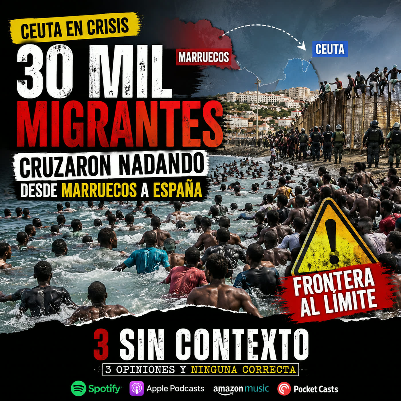 ¡CEUTA COLAPSÓ! La mayor oleada migratoria desata el caos en la frontera