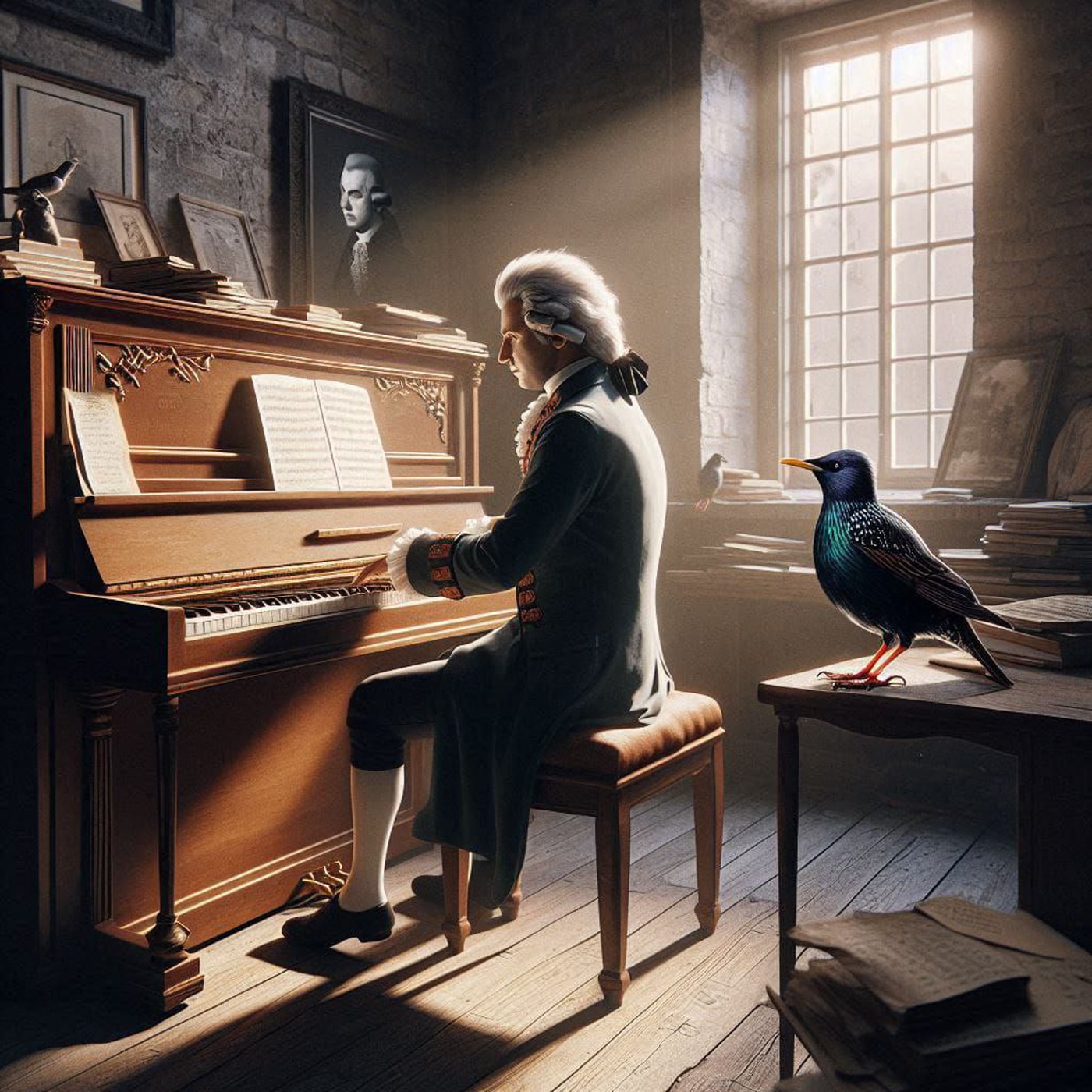 Mozart y su Estornino