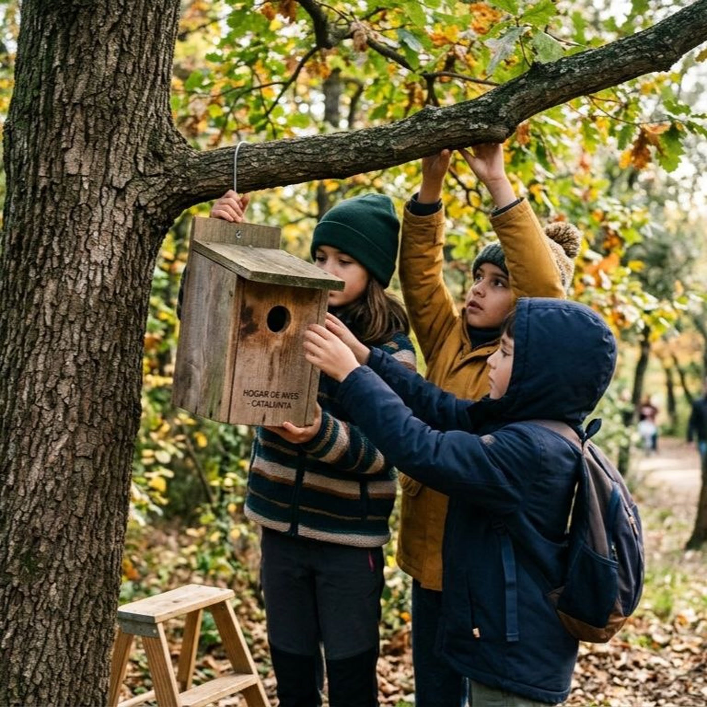 Cajas nido y niños.