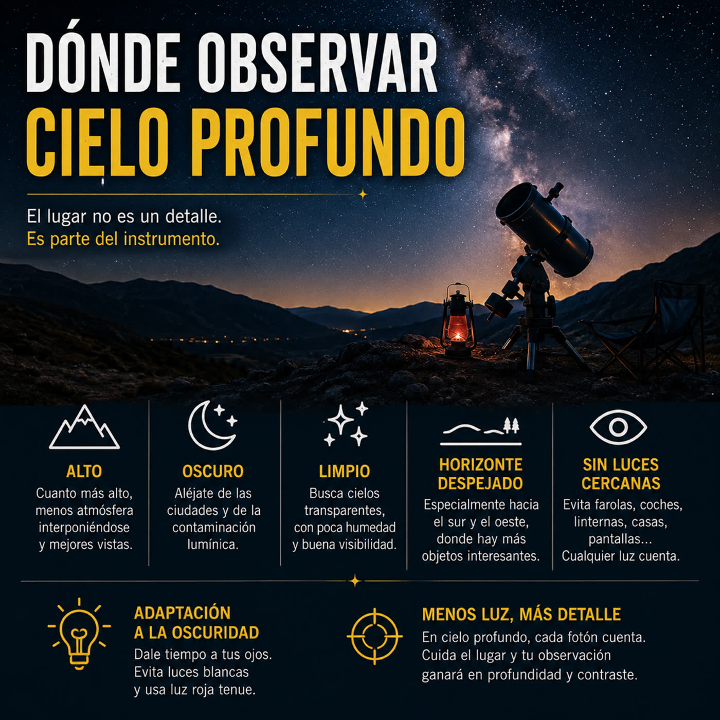 Dónde observar cielo profundo