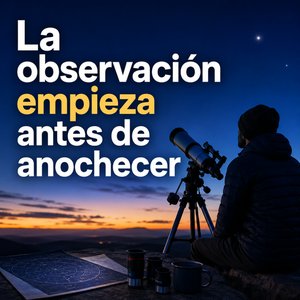 La observación empieza antes de anochecer