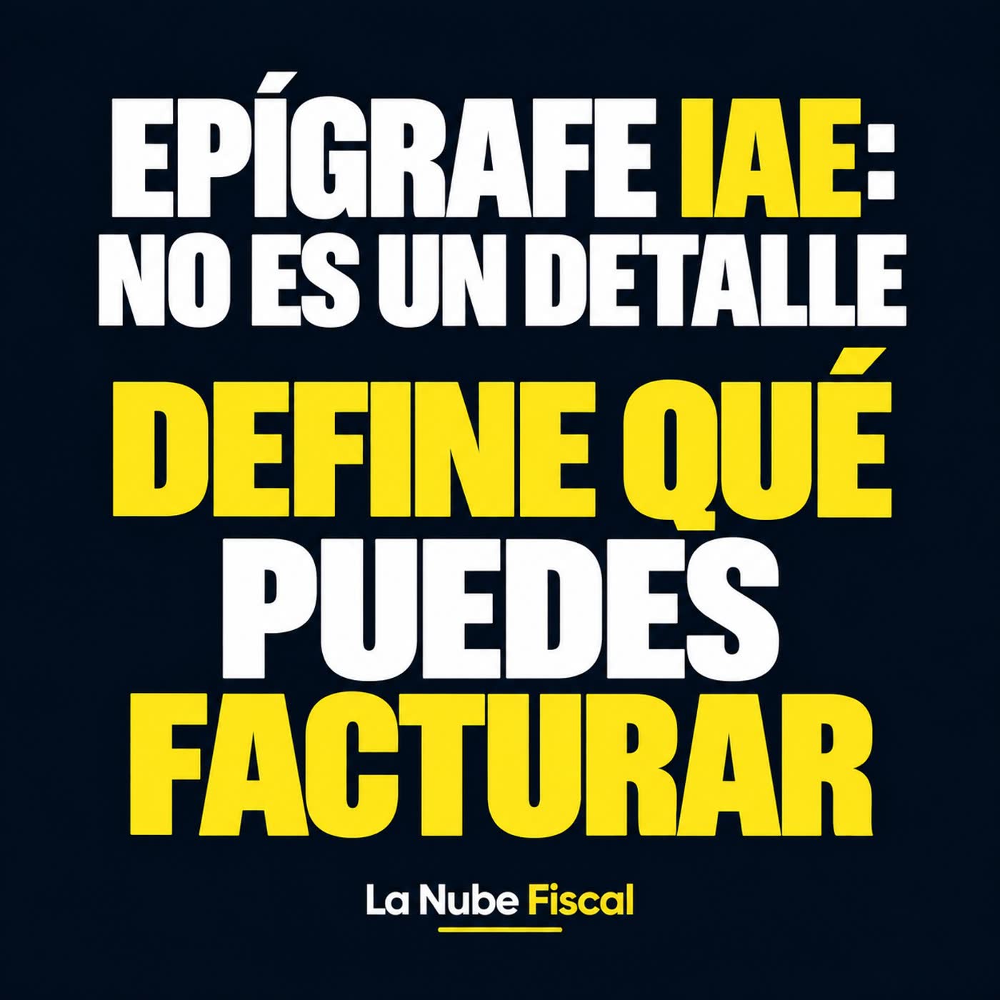 Elegir el epígrafe IAE correcto