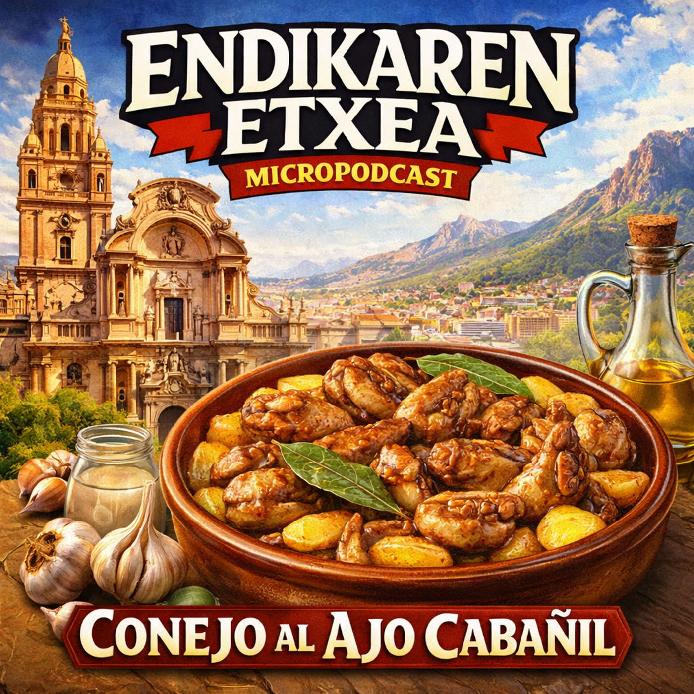 Conejo con patatas al ajo cabañil