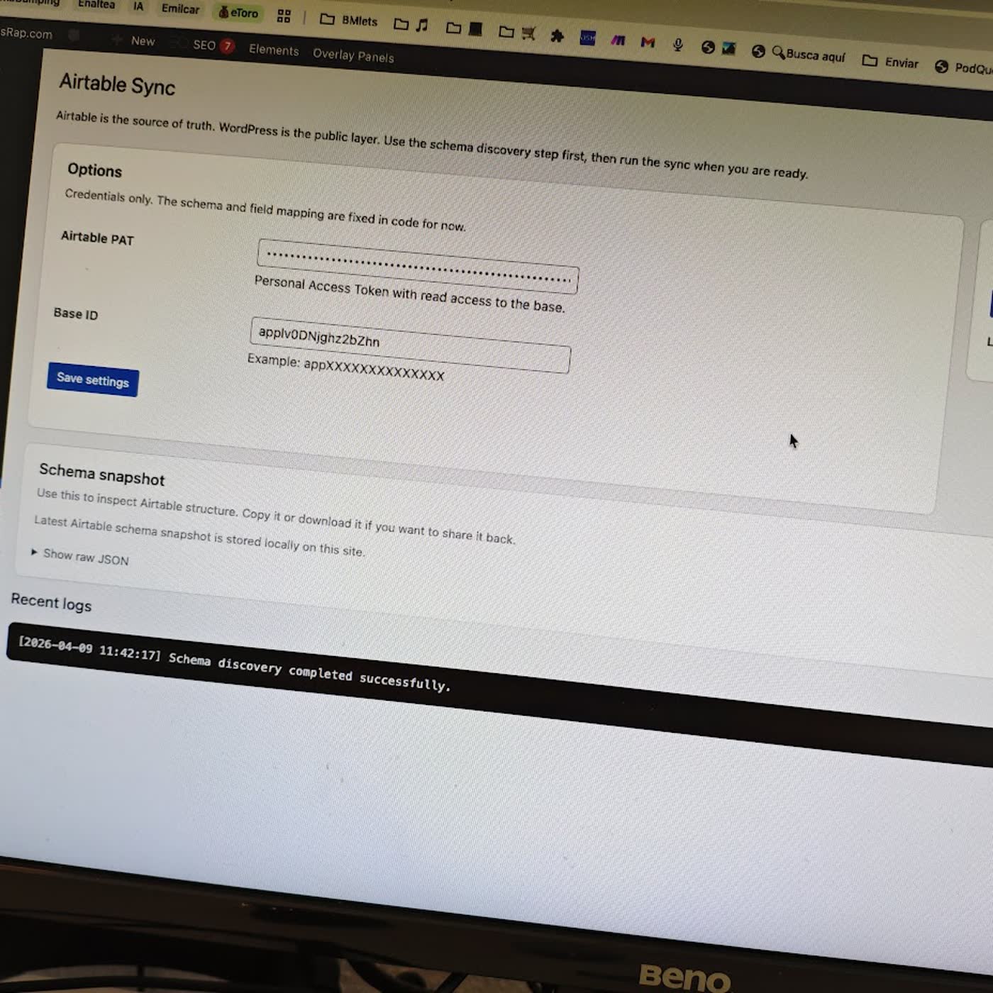 Vivecodeando otra web, en WordPress y con datos en Airtable